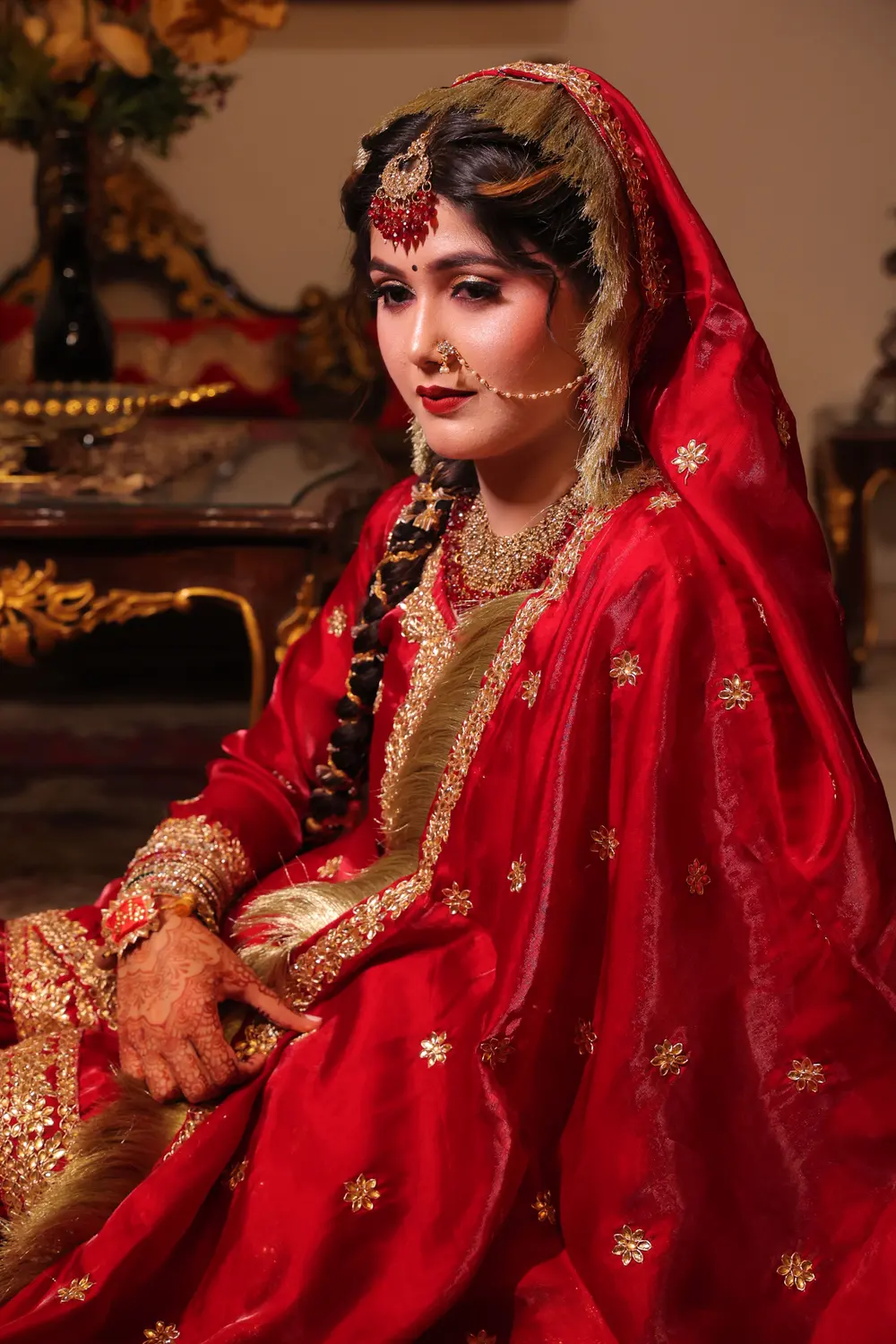 Bridal in red by Ruby Makeover